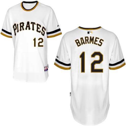 Clint Barmes #12 MLB Jersey-Pittsburgh Pirates Men's Authentic Alternate White Cool Base Baseball Jersey